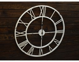 ZEGAR METALOWY ŚCIENNY W STYLU VINTAGE SHABBY 76CM