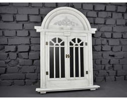 LUSTRO DREWNIANE SZARE OKIENKO RETRO SHABBY CHIC