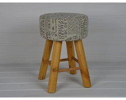 PUFA TABORET DREWNIANE NOGI SCANDI VINTAGE 43CM