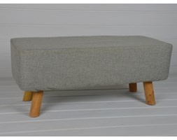PUFA TABORET DREWNIANE NOGI SCANDI VINTAGE 34CM