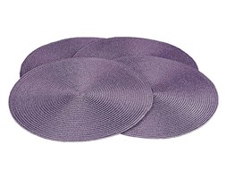 Jahu Podkładki na stół Deco okrągłe, fioletowe, śr. 35 cm, zestaw 4 szt.