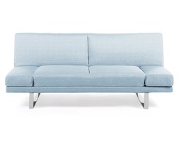 Sofa z funkcją spania tapicerowana jasnoniebieska YORK