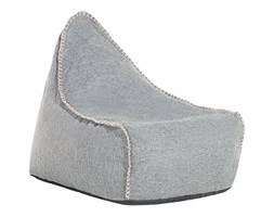 Fotel szary - pufa - siedzisko - worek do siedzenia - LINEN DROP
