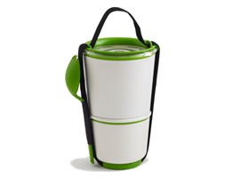 Biało-zielony pojemnik obiadowy Black + Blum Lunch Pot
