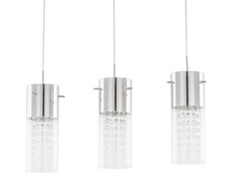 LAMPA wisząca MARQU MDM1636/3A Italux kryształowa OPRAWA zwis LISTWA sufitowa TUBY crystal chrom przezroczyste