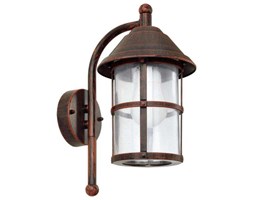 Rustykalna LAMPA elewacyjna SAN TELMO 90184 Eglo ścienna OPRAWA zewnętrzna KINKIET do ogrodu IP23 outdoor antyczny brąz