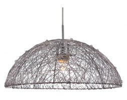 Żyrandol LAMPA wisząca WYATT MDM2138/1 Italux druciana OPRAWA metalowa LOFT kopuła srebrna