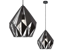 LAMPA wisząca CARLTON 1 49255 Eglo metalowa OPRAWA vintage ZWIESZANA czarna