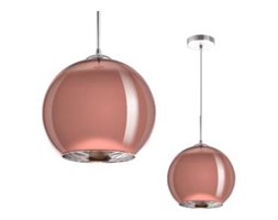 Miedziana LAMPA wisząca RAME LP-2014/1P S Light Prestige metalowa OPRAWA zwis kula ball miedź