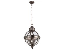 LAMPA wisząca FE/ADAMS/3P ANL Elstead FEISS metalowa OPRAWA klasyczna ZWIS vintage kula ball nikiel