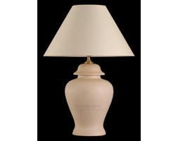 Stojąca LAMPA stołowa BOS I B abażurowa LAMPKA biurkowa w stylu angielskim ecru beżowa