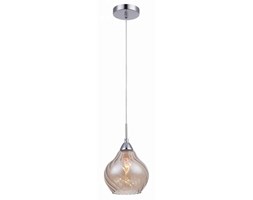 Żyrandol LAMPA wisząca TEMPS MDM2171/1 B Italux szklana OPRAWA nowoczesna ZWIS chrom herbaciany