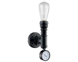 Industrialna LAMPA ścienna PARETO MBM-2566/1 BK Italux metalowa OPRAWA rura KINKIET czarny