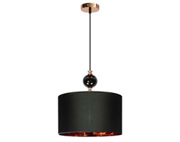 Abażurowa LAMPA wisząca MELBA 31-39385 Candellux okrągła OPRAWA zwis miedź czarny