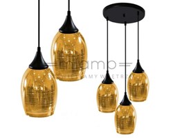 LAMPA wisząca MARINA 33-58010 Candellux szklana OPRAWA zwis kaskada złota