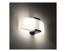 Kinkiet LAMPA ścienna SOL SL.185 szklana OPRAWA półokrągła biała wenge