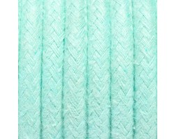 Kabel w oplocie bawełnianym B07 miętowy marmur dwużyłowy 2x0.75