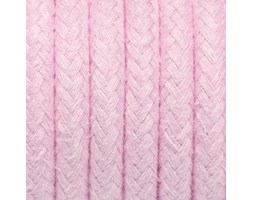 Kabel w oplocie bawełnianym B08 różowy kwarc dwużyłowy 2x0.75