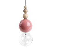 Loft Bala różowa lampa wisząca