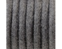 Kabel w oplocie bawełnianym B03 bazaltowy pył dwużyłowy 2x0.75