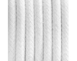 Kabel w oplocie bawełnianym B09 biała perła trzyżyłowy 3x0.75
