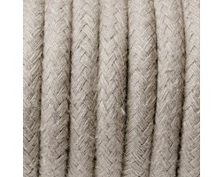 Kabel w oplocie bawełnianym B01 piasek sahary trzyżyłowy 3x0.75