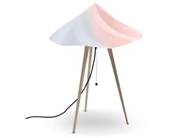 CHANTILLY-Lampa stojąca Trójnóg Drewno Wys.65cm
