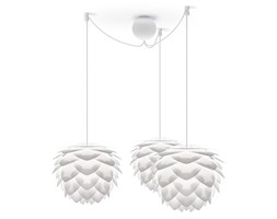 SILVIA-Lampa wiszaca 3 Zródla Ø34cm + Kable Biale