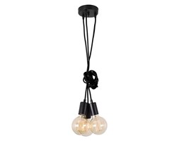 SPIDER-Lampa wiszaca 3 Zródla Czarny z zarówkami Ø30cm