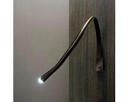 FLEXILED-Kinkiet/lampa do czytania Giętki Skóra/Brąz z wyłącznikiem Dł.60cm
