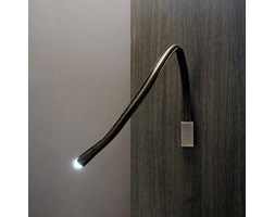 FLEXILED-Kinkiet/lampa do czytania Giętki Skóra/Nikiel z wyłącznikiem Dł.60cm