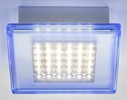 QUADRILED-Plafon LED do łazienki Metal & Méthacrylate Dł.40cm