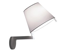 MELAMPO- Kinkiet Alu Abażur regulowany z wyłącznikiem Ø23cm