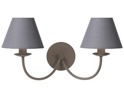 CAMPAGNE-Kinkiet ścienny 2-punktowy Metal & Tkanina Dł.26cm