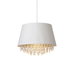 DOLTI-Lampa wisząca Cylinder Tkanina & Wisiorki Ø45cm