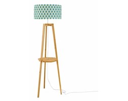 FACETTES-Lampa podlogowa Tkanina motywy Statyw Dab Wys.150cm