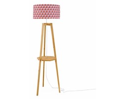 FACETTES-Lampa podlogowa Tkanina motywy Statyw Dab Wys.150cm