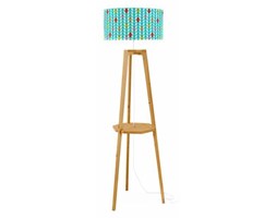 KALEIDOSCOPE-Lampa podlogowa Tkanina motywy Statyw Dab Wys.150cm