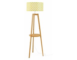 MOUVANT-Lampa podlogowa Tkanina motywy Statyw Dab Wys.150cm