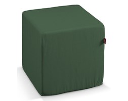 Dekoria Pufa kostka, Forest Green (zielony), 40 × 40 × 40 cm, Cotton Panama