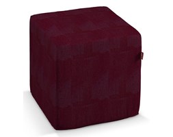 Dekoria Pufa kostka, bordowy szenil, 40 × 40 × 40 cm, Chenille