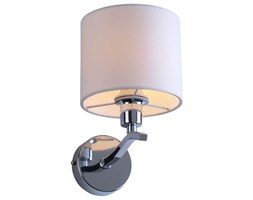 Kinkiet LAMPA ścienna CARMEN RLB94103-1 Zumaline klasyczna OPRAWA abażurowa minimalistyczna chrom ecru