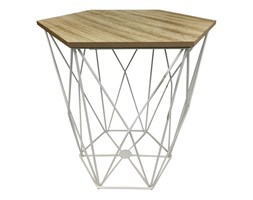 Designerski stolik na metalowej podstawie Boks