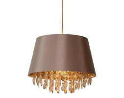 DOLTI-Lampa wisząca Cylinder Tkanina & Wisiorki Ø45cm