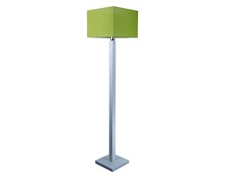 Lampa podłogowa, stojąca LP47D biała - abażur ZIELONY