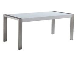 Stół do jadalni ze stali nierdzewnej biały 180 x 90 cm ARCTIC I