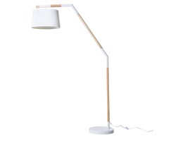 Lampa stojąca biała - podłogowa - oświetlenie - NOGAT