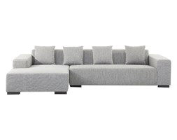 Sofa szara - sofa narożna R - tapicerowana - LUNGO