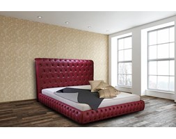 Łóżko Bachus, styl chesterfield, kryształki swarovski, naturala skóra