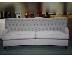 Sofa Sonata Style Curved 3 os. tapicerowana tkaniną